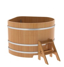Купель угловая из лиственницы 1,37х1,37 H=1,0