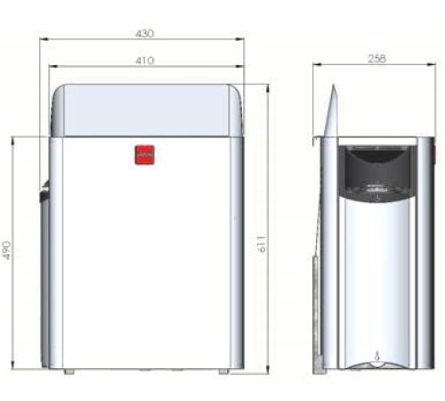 Электрическая печь Harvia The Wall SW45E, без пульта