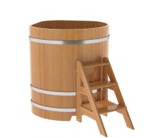 Купель угловая из лиственницы 1,03х1,03 H=1,20