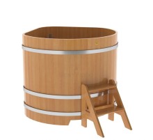 Купель угловая из лиственницы 1,19х1,19 H=1,20
