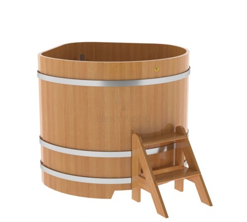 Купель угловая из лиственницы 1,19х1,19 H=1,20