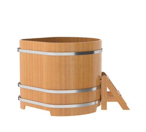 Купель угловая из лиственницы 1,19х1,19 H=1,20