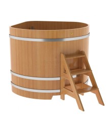 Купель угловая из лиственницы 1,37х1,37 H=1,20