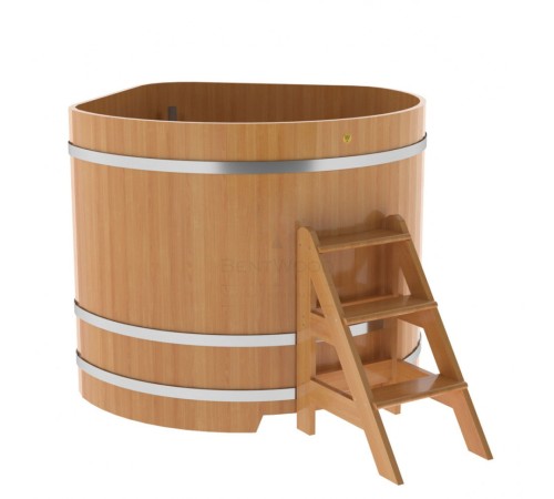 Купель угловая из лиственницы 1,37х1,37 H=1,20