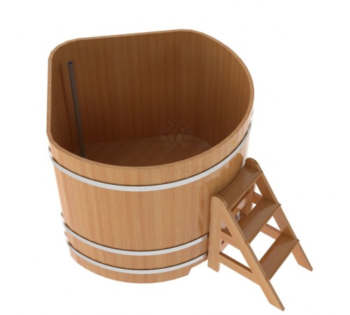 Купель угловая из лиственницы 1,37х1,37 H=1,20