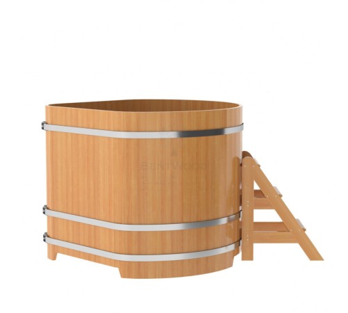 Купель угловая из лиственницы 1,37х1,37 H=1,20