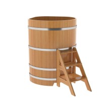 Купель угловая из лиственницы 1,03х1,03 H=1,40