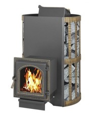 Дровяная печь ВЕЗУВИЙ СКИФ с закрытой каменкой 270