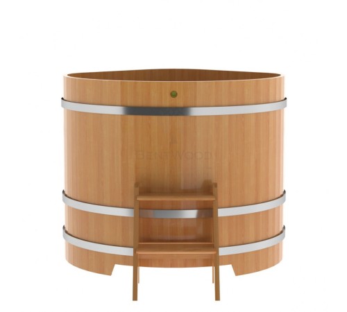 Купель угловая из лиственницы 1,19х1,19 H=1,40