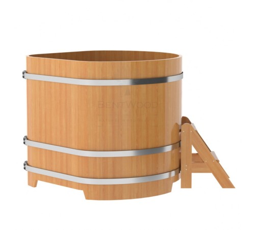 Купель угловая из лиственницы 1,19х1,19 H=1,40