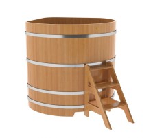 Купель угловая из лиственницы 1,37х1,37 H=1,40