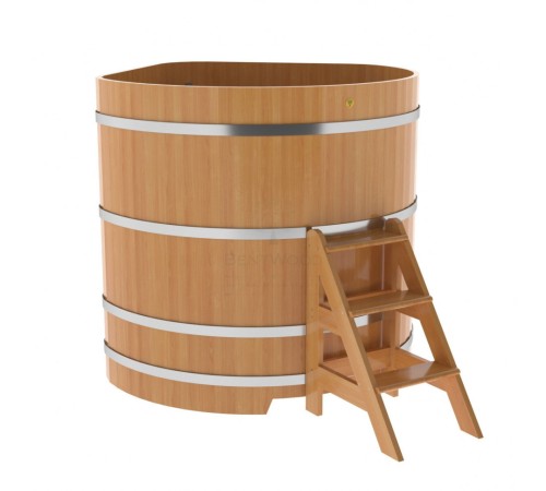 Купель угловая из лиственницы 1,37х1,37 H=1,40