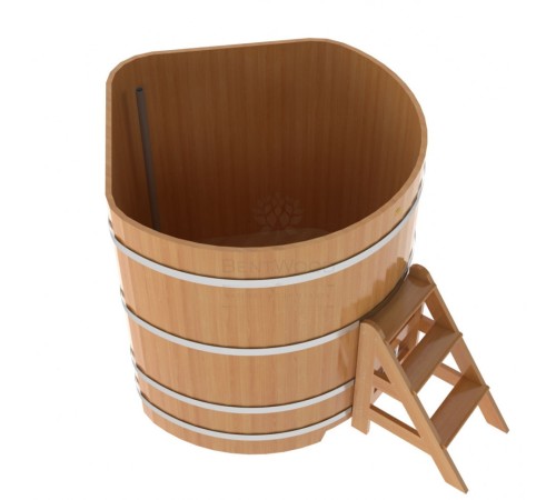 Купель угловая из лиственницы 1,37х1,37 H=1,40