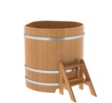 Купель угловая из лиственницы 1,03х1,03 H=1,10