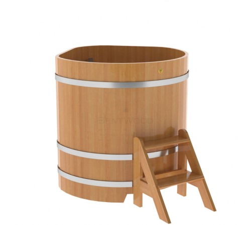 Купель угловая из лиственницы 1,03х1,03 H=1,10