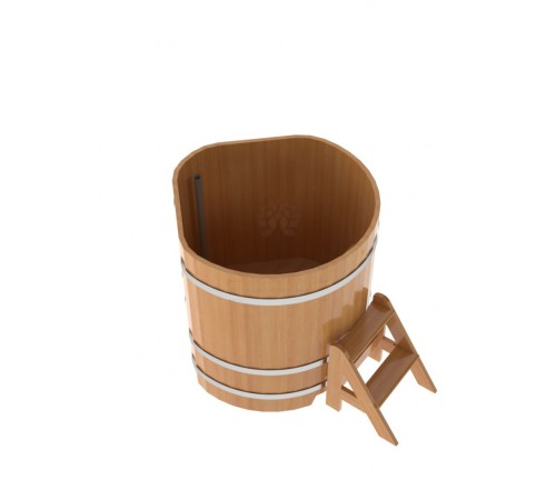 Купель угловая из лиственницы 1,03х1,03 H=1,10