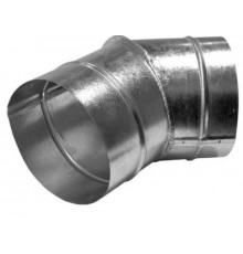 Отвод для вентиляции 45 гр, ⌀100 мм, оцинкованная сталь, 0.5 мм