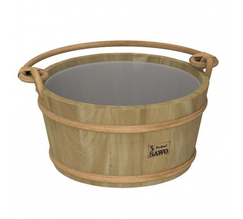 Ведро деревянное Sawo 300-HD (кедр) 9 л., с пластиковой ставкой