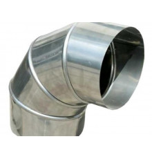 Отвод для вентиляции 90 гр, ⌀100 мм, оцинкованная сталь, 0.5 мм