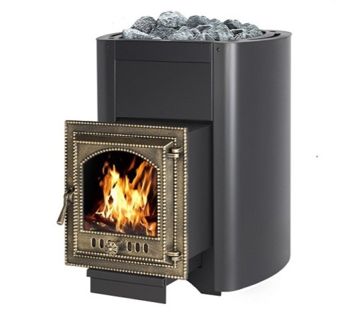 Дровяная печь ВЕЗУВИЙ РУСИЧЪ АНТРАЦИТ 22 (220)