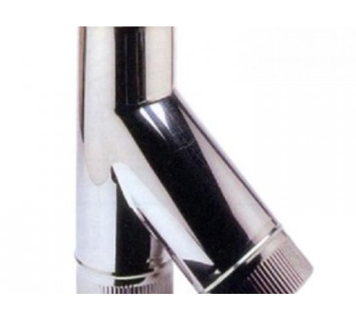 Тройник для вентиляции 45 гр, ⌀100 мм, оцинкованная сталь, 0.5 мм