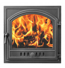 Печная дверца Везувий 205 стекло (антрацит)