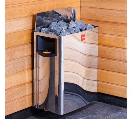 Электрическая печь Harvia The Wall SW90, встроенный пульт в комплекте