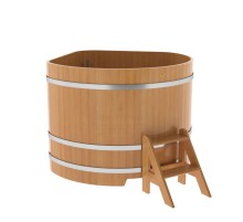 Купель угловая из лиственницы 1,37х1,37 H=1,10