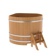 Купель угловая из лиственницы 1,37х1,37 H=1,10
