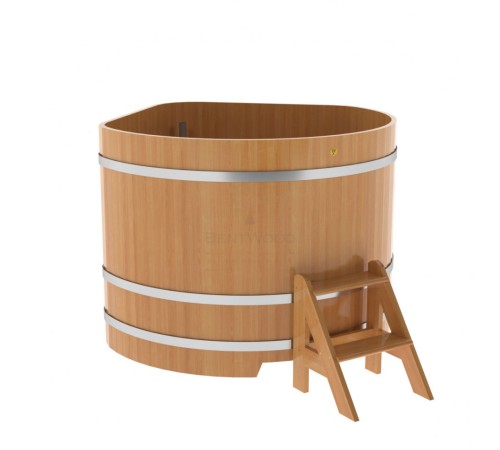 Купель угловая из лиственницы 1,37х1,37 H=1,10