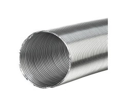 Гофра для вентиляции 1-3 метра, ⌀100 мм, алюминиевая сталь, 0.5 мм