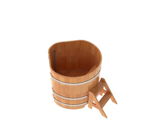 Купель угловая, сращенные ламели из лиственницы, 1.03x1.03 H1