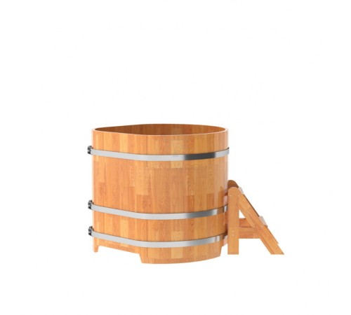 Купель угловая, сращенные ламели из лиственницы, 1.03x1.03 H1