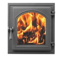 Печная дверца Везувий 220 стекло (антрацит)