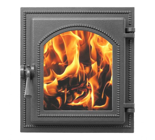 Печная дверца Везувий 220 стекло (антрацит)