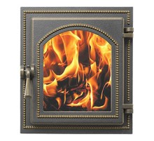 Печная дверца Везувий 220 стекло (бронза)