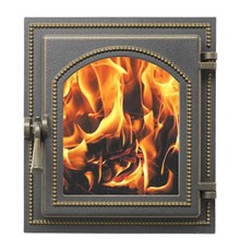 Печная дверца Везувий 220 стекло (бронза)