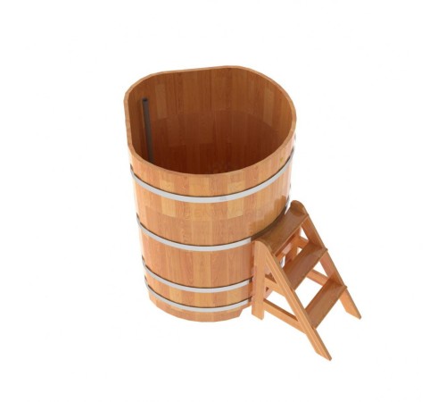 Купель угловая, сращенные ламели из лиственницы, 1.03x1.03 H1.4