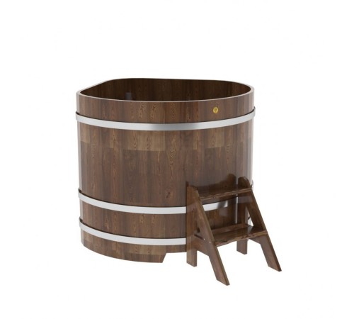 Купель угловая, сращенные ламели из лиственницы, 1.19x1.19 H1.1