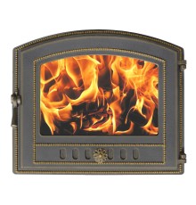 Печная дверца Везувий 224 стекло (бронза)