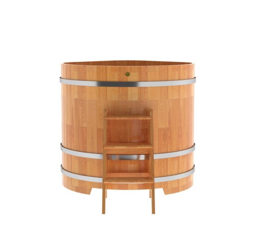 Купель угловая, сращенные ламели из лиственницы, 1.19x1.19 H1.2